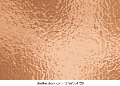 Grungy golden foil vector texture. Aged copper gold surface for greeting card and luxury background. Wedding invitation backdrop. Shiny precious metallic with grunge pattern. Golden foil card