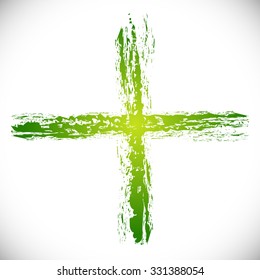 Grungy green cross