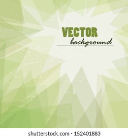 Grungy green triangles vector background