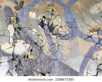 Grungy Grunge Graffiti. Dirty Vandal Scratch. Graphic Wall Spray. Color Graphic Texture. Street Art Creative Concept. Urban Graffity Drawing. Dirty Vintage Signature Artwork. City Modern Brush Paint.