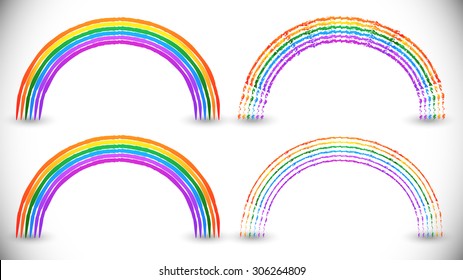 Grungy, grunge rainbows