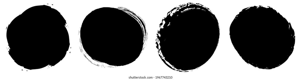 Grungy, Grunge Texturkreis, ovales abstraktes Element. Tintenfleck, Fleck, Tintenfisch-Form. Flasche, fleckiges strukturiertes Element