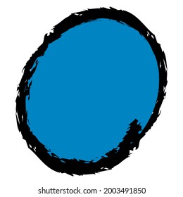 Grungy, grunge texture circle, oval abstract element