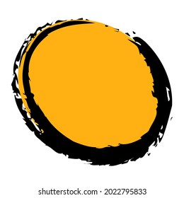 Grungy, grunge texture circle, oval abstract element