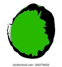 Grungy, grunge texture circle, oval abstract element