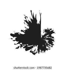 Grungy, grunge, círculo texturado, efecto de salpicadura circular. Pincel, vector de pinceles. Tinta, líquido y mancha líquida, efecto salpicante