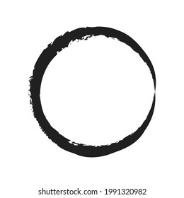Grungy, grunge, textured circle, Circular splash effect. Paintbrush, brushstroke vector. Ink, fluid, and liquid stain, splash effect