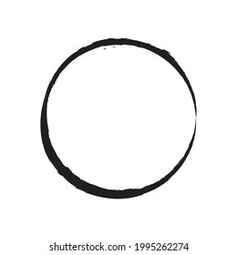 Grungy, grunge, textured circle, Circular splash effect. Paintbrush, brushstroke vector. Ink, fluid, and liquid stain, splash effect