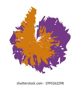 Grungy, grunge, textured circle, Circular splash effect. Paintbrush, brushstroke vector. Ink, fluid, and liquid stain, splash effect