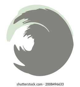 Grungy, grunge, textured circle, Circular splash effect. Paintbrush, brushstroke vector. Ink, fluid, and liquid stain, splash effect