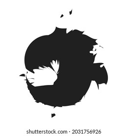 Grungy, grunge, textured circle, Circular splash effect. Paintbrush, brushstroke vector. Ink, fluid, and liquid stain, splash effect