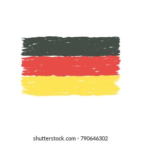 Grungy hand drawn flag of Germany
