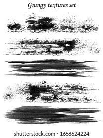 grungy hand made vector design elements set. Textures, borders, stroke brushes for your designs. Elements for your work. Eps10