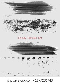 grungy hand made vector design elements set. Textures, borders, stroke brushes for your designs. Elements for your work. Eps10