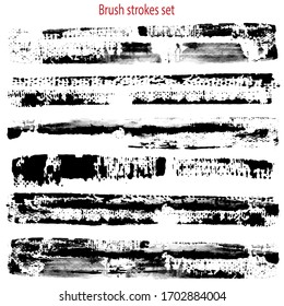 grungy hand made vector design elements set. Textures, borders, stroke brushes for your designs. Elements for your work. Eps10
