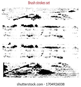 grungy hand made vector design elements set. Textures, borders, stroke brushes for your designs. Elements for your work. Eps10