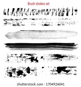 grungy hand made vector design elements set. Textures, borders, stroke brushes for your designs. Elements for your work. Eps10