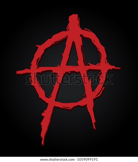 Grungy Illustration Anarchy Symbol Stock Vector Royalty Free 1059099191