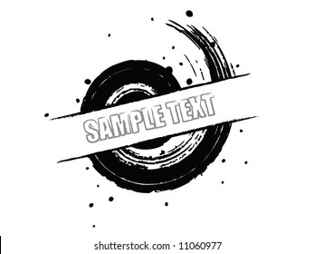 Grungy Ink splatter text frame/banner for your text