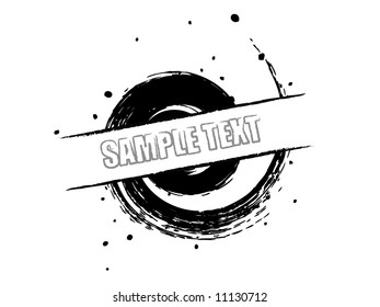 Grungy Ink splatter text frame/banner for your text
