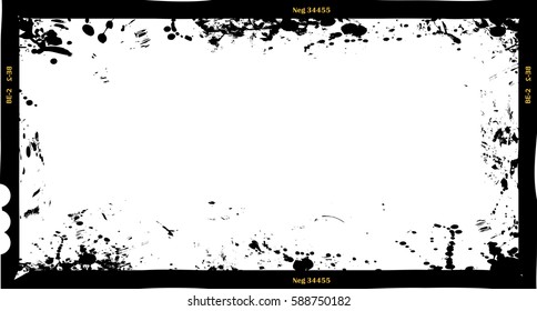 grungy large format sheet film negative,panoramic, photo frame, copy space