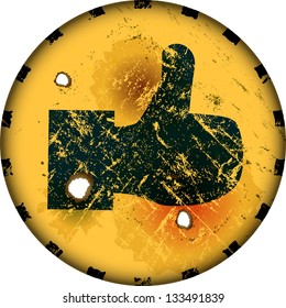 grungy like sign, social networks,vector