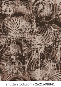 Grungy melange rangebrush stroke carpet design