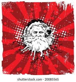 Grungy Old Santa Claus - Christmas Design