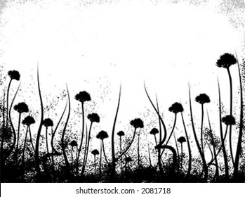 Grungy organic frame - vector