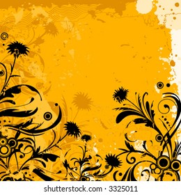Grungy ornamental background