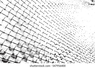 Grungy Overlay cover tread mat weaving texture. Distress gunny background. Empty design template. EPS10 vector.
