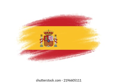 Bandera de pincel grueso de España.