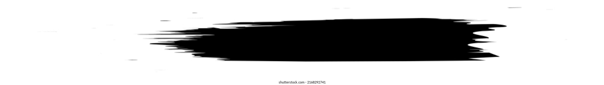 Grungy paint brush, brush stroke effect shape, element