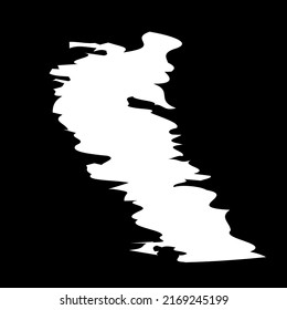Grungy paint brush, brush stroke effect shape, element