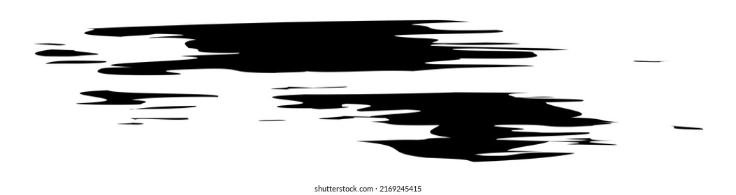 Grungy paint brush, brush stroke effect shape, element