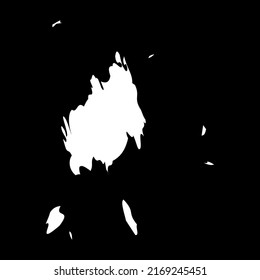 Grungy paint brush, brush stroke effect shape, element