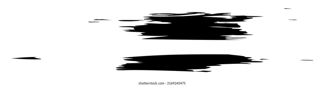 Grungy paint brush, brush stroke effect shape, element