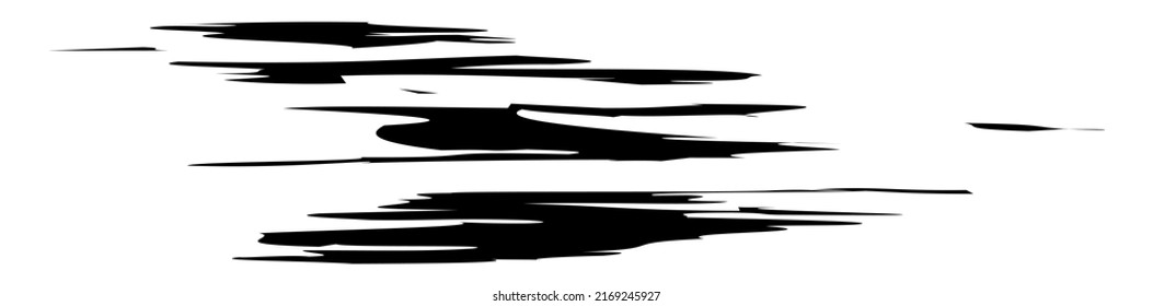 Pincel de pintura grueso, forma de efecto de trazo de pincel, elemento