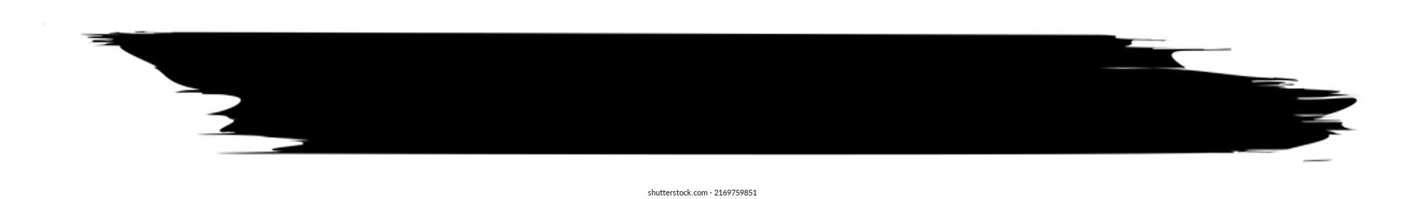 Grungy paint brush, brush stroke effect shape, element