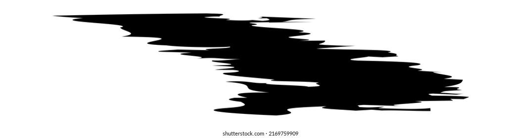 Pincel de pintura grueso, forma de efecto de trazo de pincel, elemento