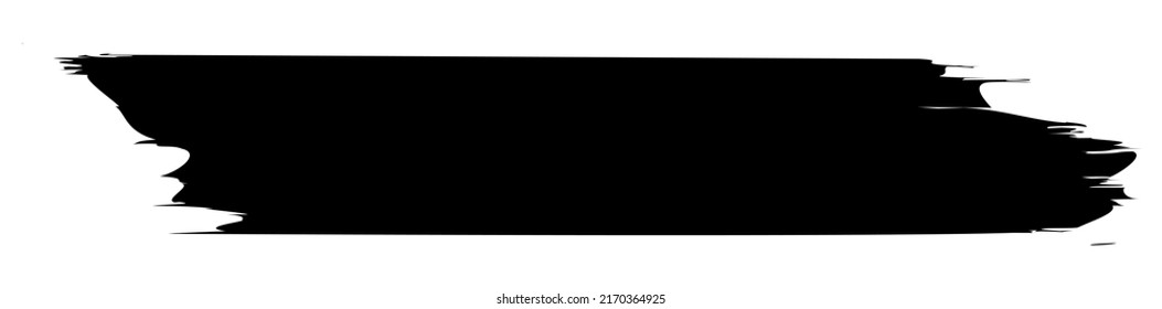 Grungy paint brush, brush stroke effect shape, element