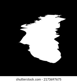 Grungy paint brush, brush stroke effect shape, element