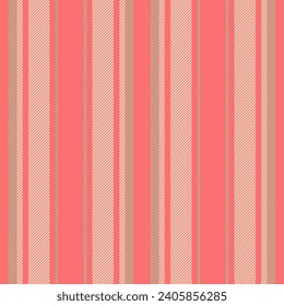 Grungy pattern lines texture, simple fabric background textile. Purity vector stripe seamless vertical in red and light colors.