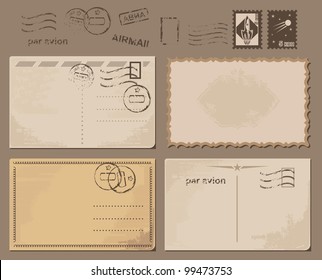 grungy postcards backgrounds