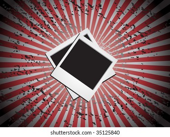 grungy rays background with frame illustration