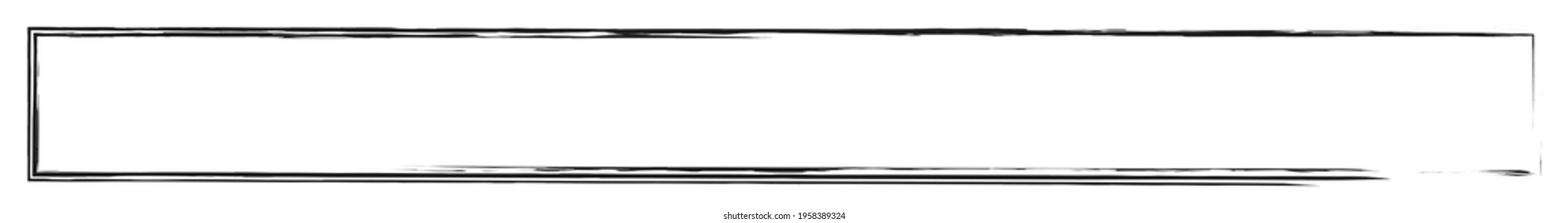 Grungy rectangular frame, border, plaque outline