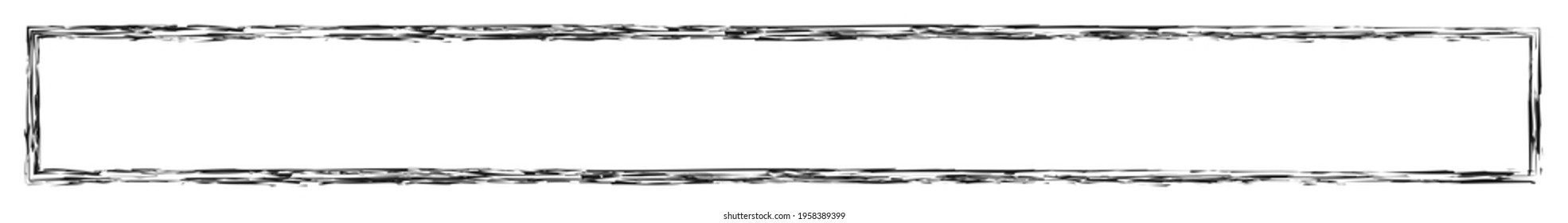 Grungy rectangular frame, border, plaque outline