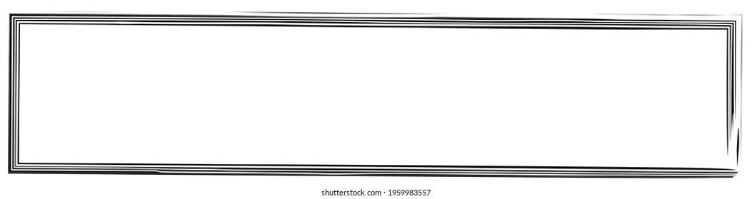 Grungy rectangular frame, border, plaque outline