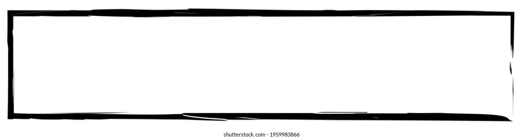 Grungy rectangular frame, border, plaque outline