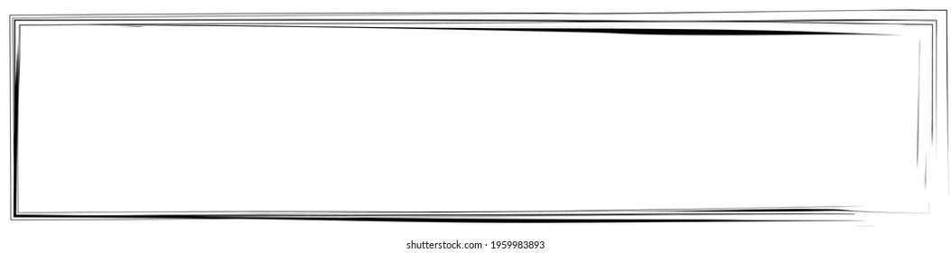 Grungy rectangular frame, border, plaque outline